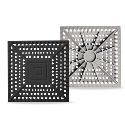 Shower Drain Hair Catcher Square Shape Silicone Sink Filter Hair Clean Up Waste Catcher Kitchen Bathroom Accessory