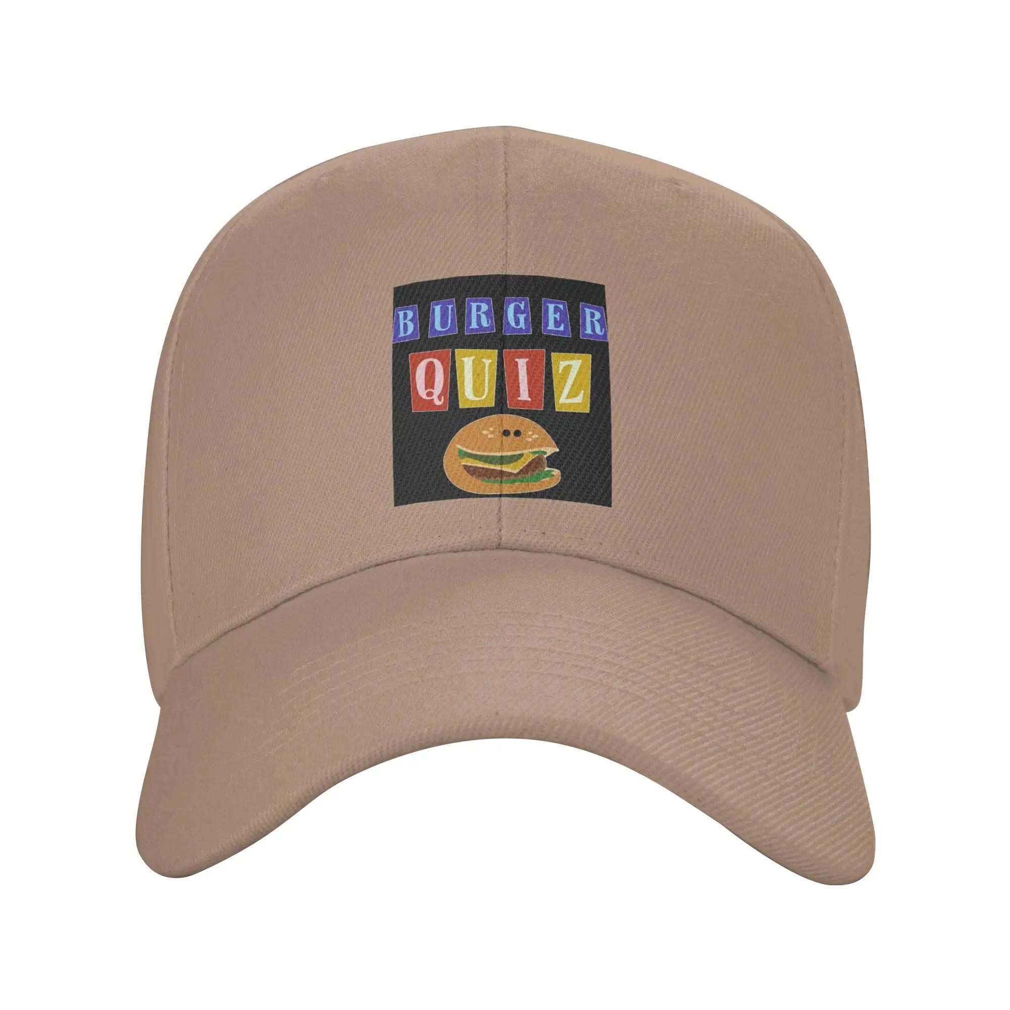 

Unisex Baseball Hats Burger Quizz New Logo Outdoor Streetwear Summer Sports Baseball Caps Hip Hop Cap Casquette Hats One Size