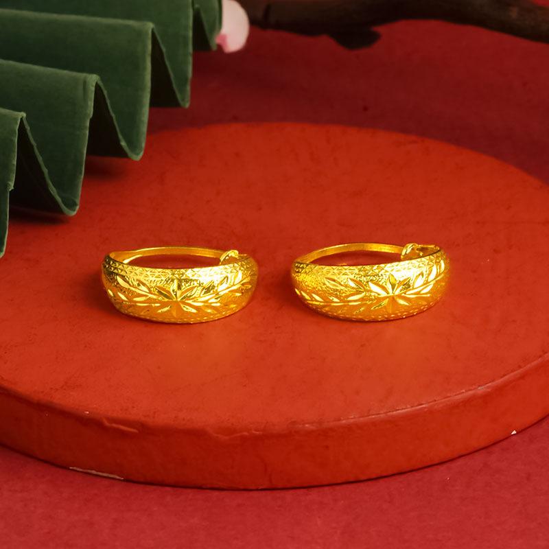 

Позолоченные латунные серьги-кольца с драконом и фениксом, с узором Рыб, этнический стиль для женщин