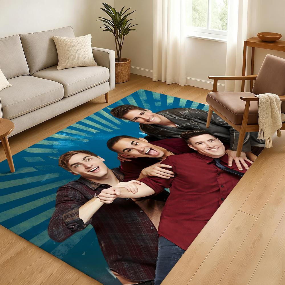 Big Time Rush Floor Mat Soft Thickened Absorbent Non-Slip Bedroom Living Room Door Mat Home Decor Flannel Rugs