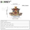 BORREY 150 ml Japanische Gaiwan Tee Schüssel Keramik Teekanne Puer Wasserkocher Kung Fu Tee-Set Tee Zeremonie Tasse Teegeschirr mit Deckel Und Schüssel Geschenk