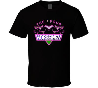 Nuova T-shirt Retro Wrestling Wcw dei Quattro Cavalieri