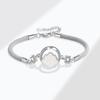 2PCS Whale Lovers Bracelet Crystal Rope Weave Bracelet Temperament Couple Moon Bracelet  Couple Gift