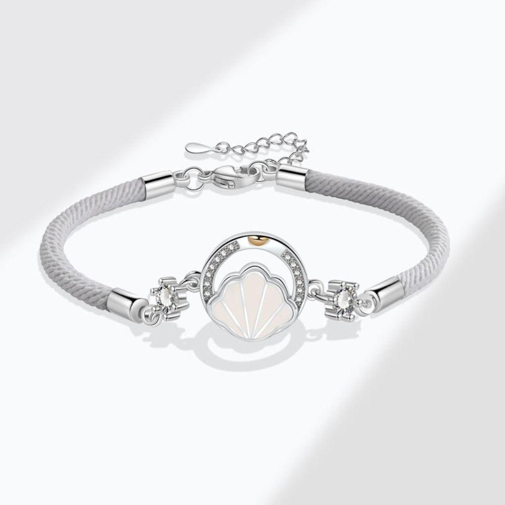 2PCS Whale Couple Moon Bracelet Light Luxury Rope Weave Bracelet Lovers Bracelet  Couple Gift