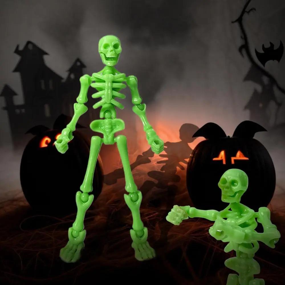 Figurky kostlivců pro kutily Plastové mini kostlivci s pohyblivými klouby Řemesla Doplňky na Halloweenskou párty Dekorace strašidelného domu