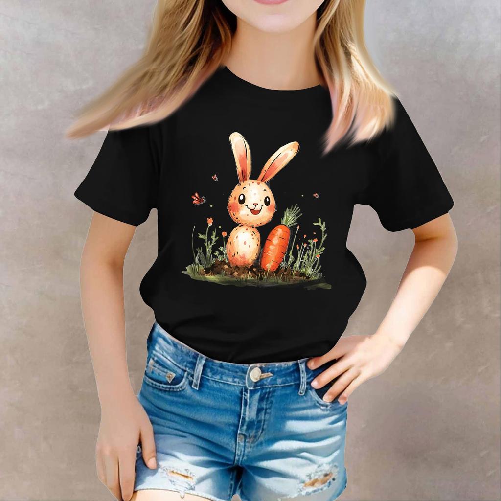 Toddler Girl Boy T-Shirts Kids Top Boys And Girls Printed Short Sleeved T-shirt