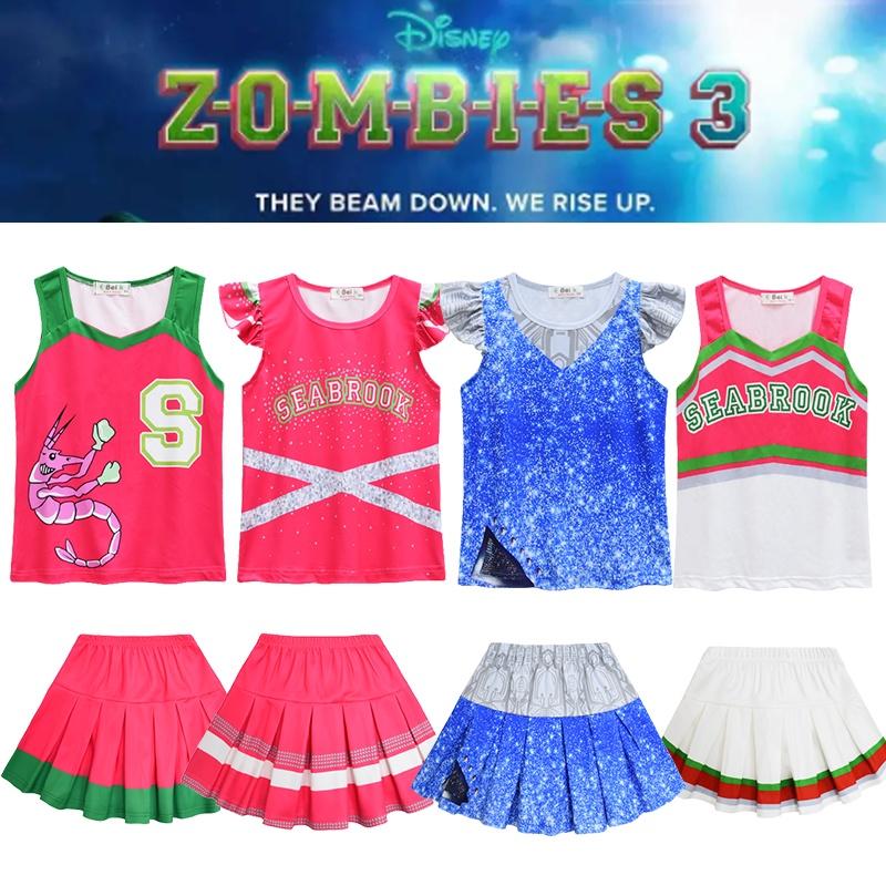 Creepy Zombies 3 Cheerleader Cosplay Costume For Girls Perfect Gift For Halloween