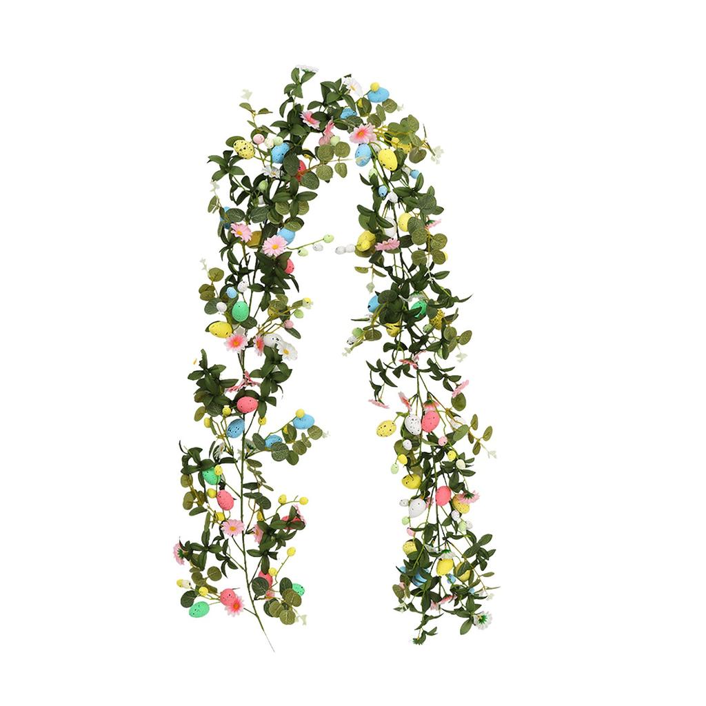 Easter Garland For Mantle,Norfolk Wreath Easter Decorations Easter Egg Wreath Vine Ring Pendant