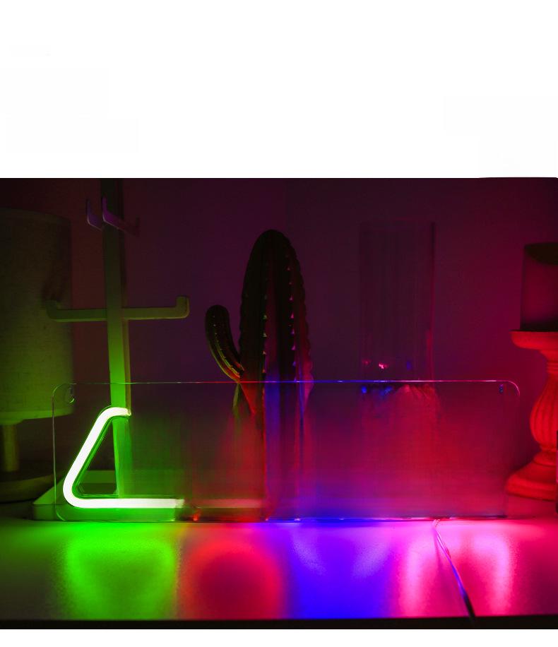 Luz Neon LED Símbolo Logotipo Painel Acrílico para Decoração de Sala de Jogos