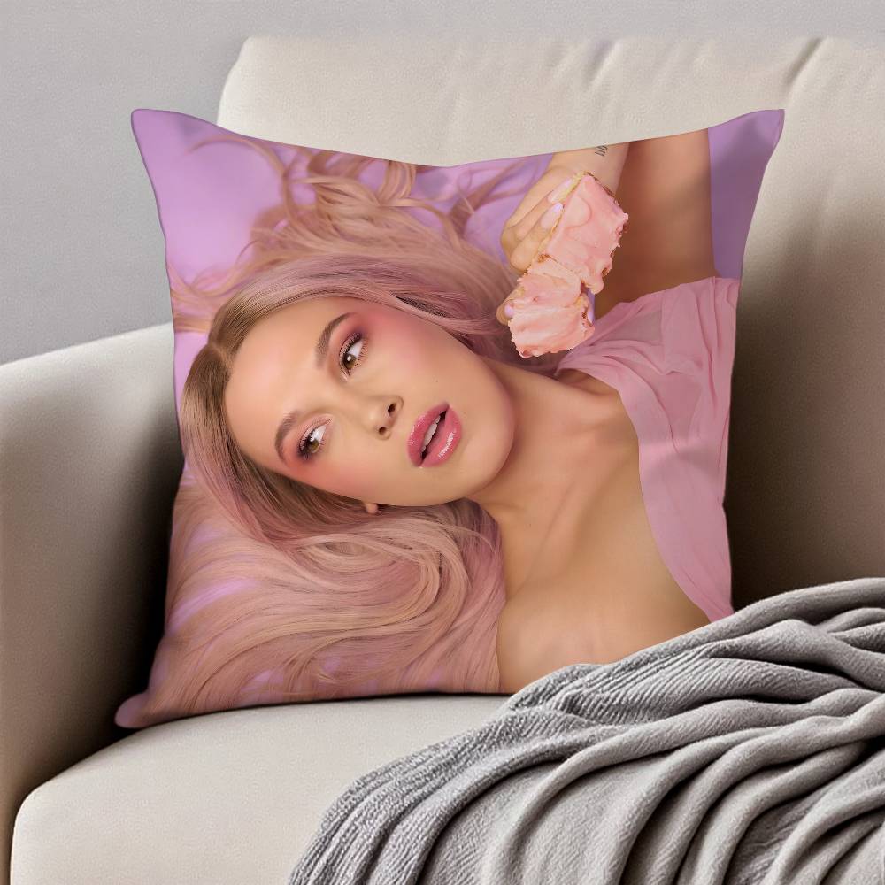 

Актриса М-Міллі Б-Боббі Б-Браун Наволочка Антикліщова наволочка Невидима блискавка Шовковистий плюш Диван 16x16Inch