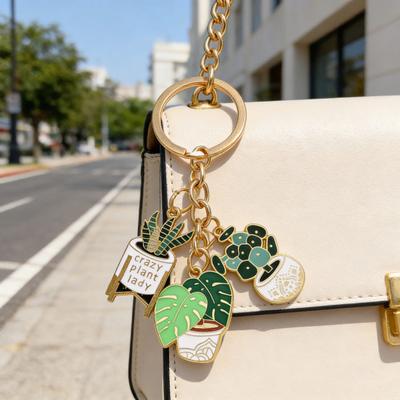 Schlüsselanhänger Botanisches Design Kaktus Anhänger Schlüsselkette Tasche Schlüssel Schlüsselring Kleine Zierpflanze