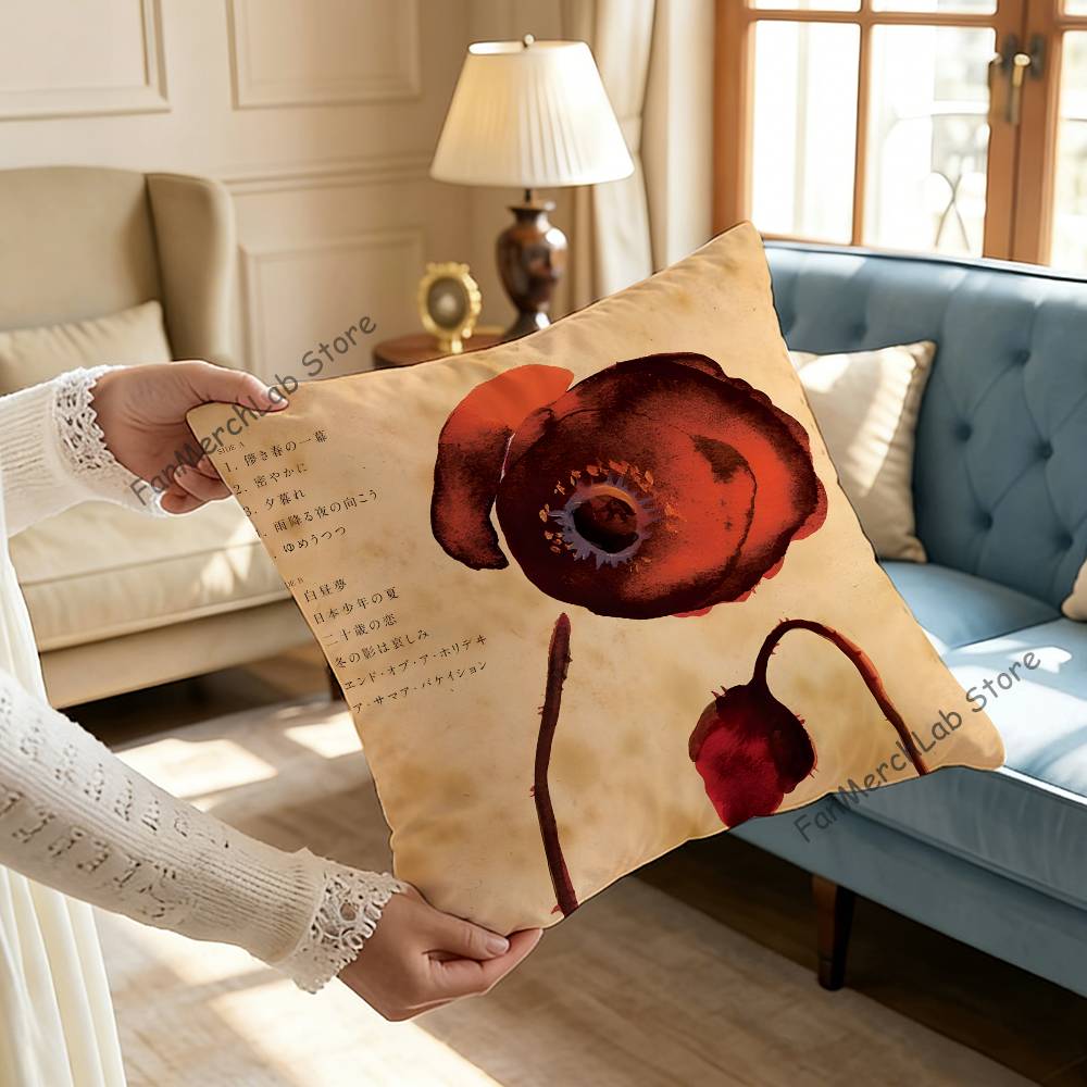Band LLamp S Pillow Case Plush Fabric Soft Pillowcase Double Sided Print Sofa Cushion Cover Throw