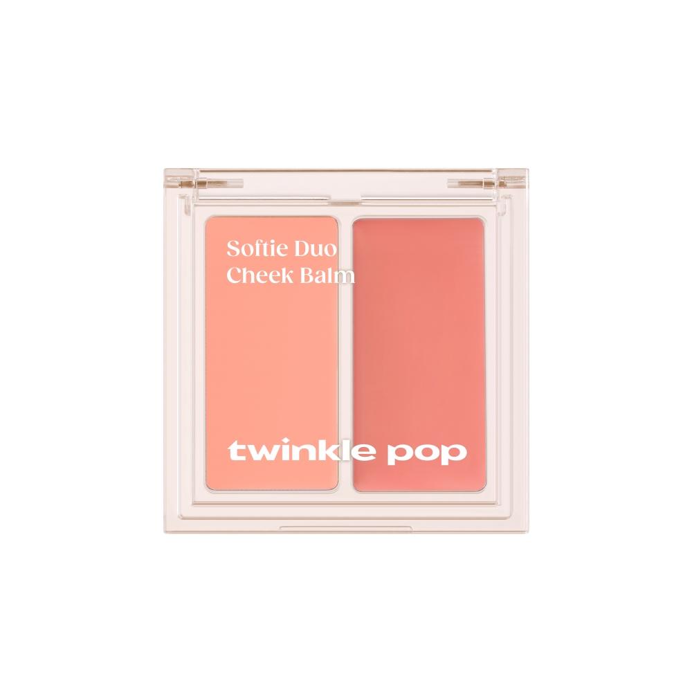 [02 Peach Moose] Twinkle Pop Softy Duo Cheek Balm By Clio