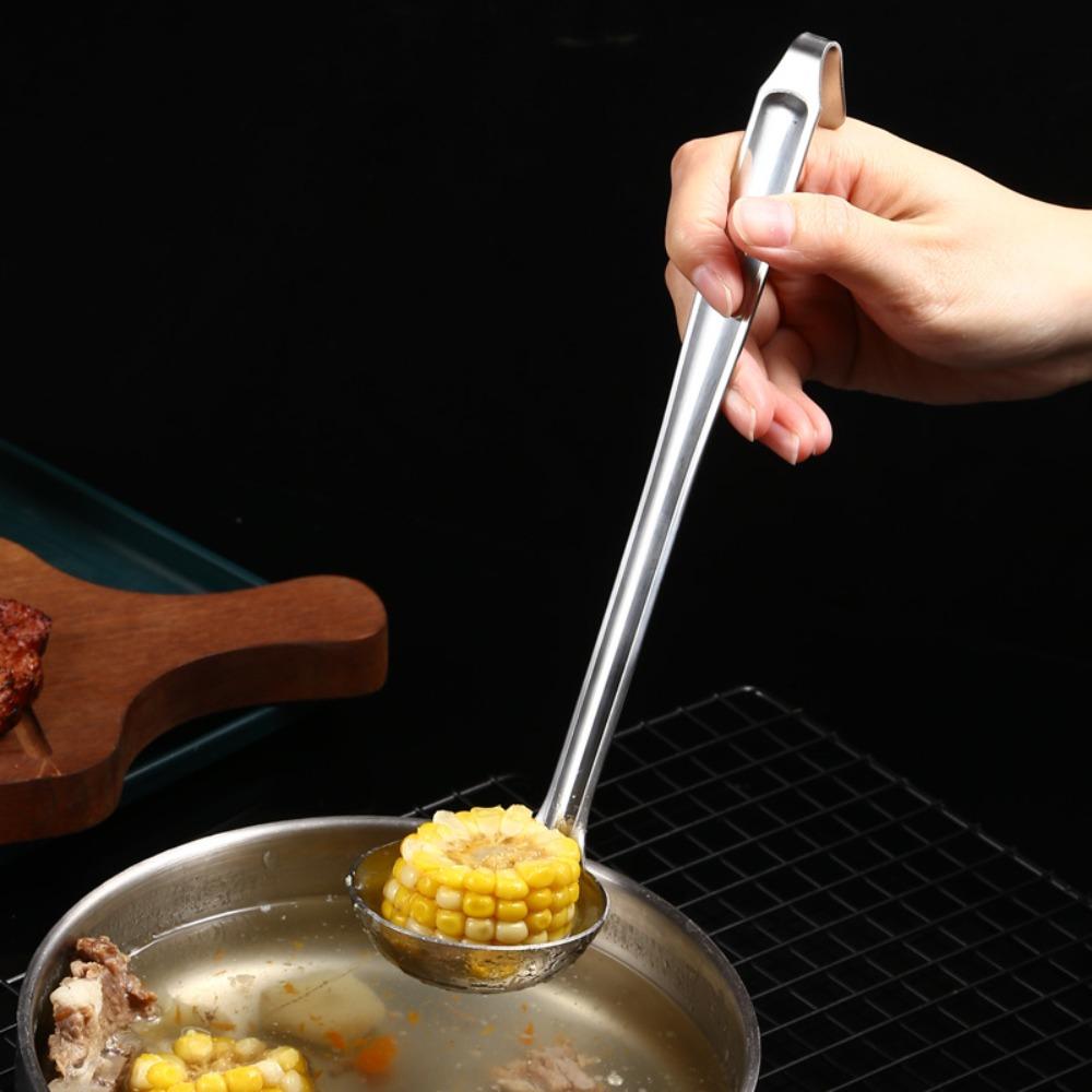 Rust-proof Soup Ladle Stainless Steel Slotted Spoon Practical Colander  Hotpot