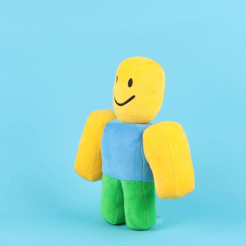 Neues 26cm Roblox Noob Plüschtier, Klassischer Blockiger Charakter Kuscheltier, Weiches Plüschtier für Gaming-Fans Sammlung & Kindergeburtstagsgeschenk