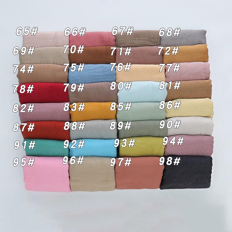 Women's Cotton Linen Silk Scarf - All-Season, Solid Color, Versatile Head and Sunshade Wrap