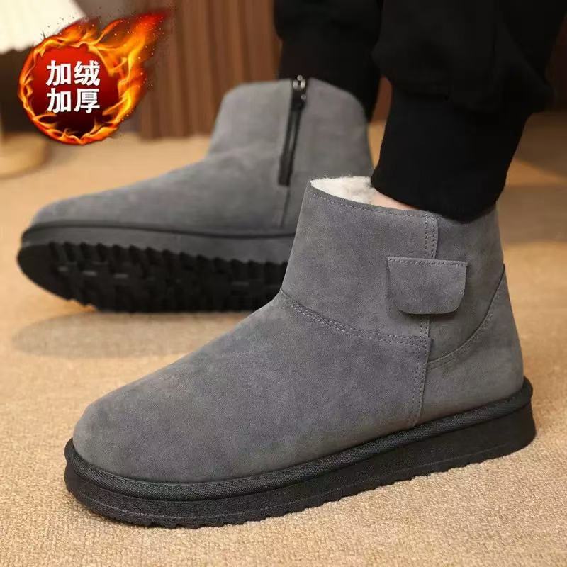 New winter couple fleece thickened snow boots to keep warm and lightweight mid-top cotton shoes for autumn and winter 36 3150₽