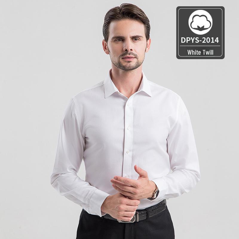 2022 Premium Men's Long-Sleeve Iron-Free Pure Cotton Shirt - Light Luxury Business Wear