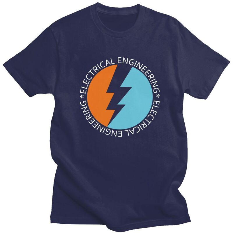 Custom Electric Engineer Tshirt for Men Short Sleeve Casual T Shirt Cool Electrician Gift Tshirts Loose Fit 100 Cotton Tees