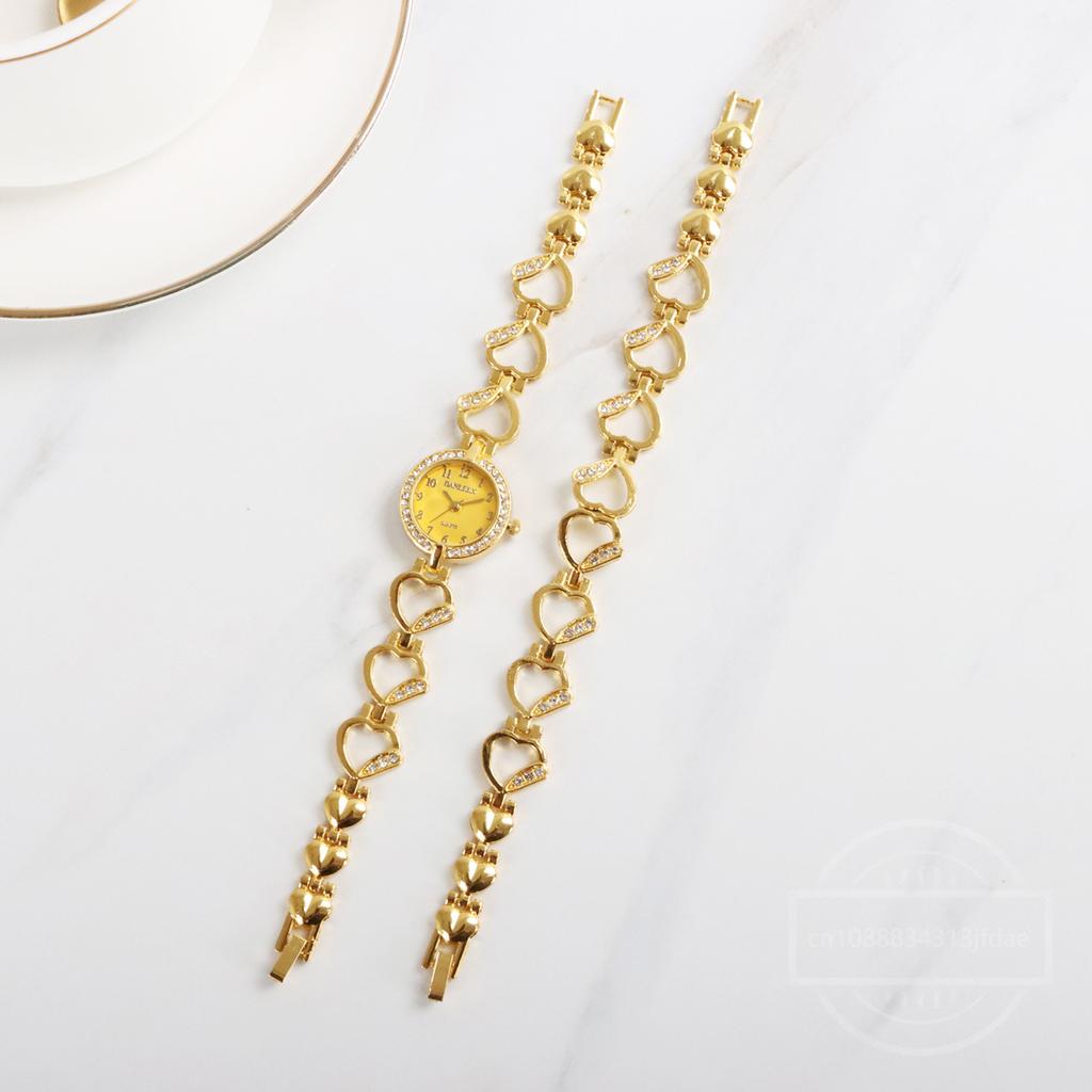 Exquisite Diamond Point Scale Dial Simple Steel Belt Quartz Watch