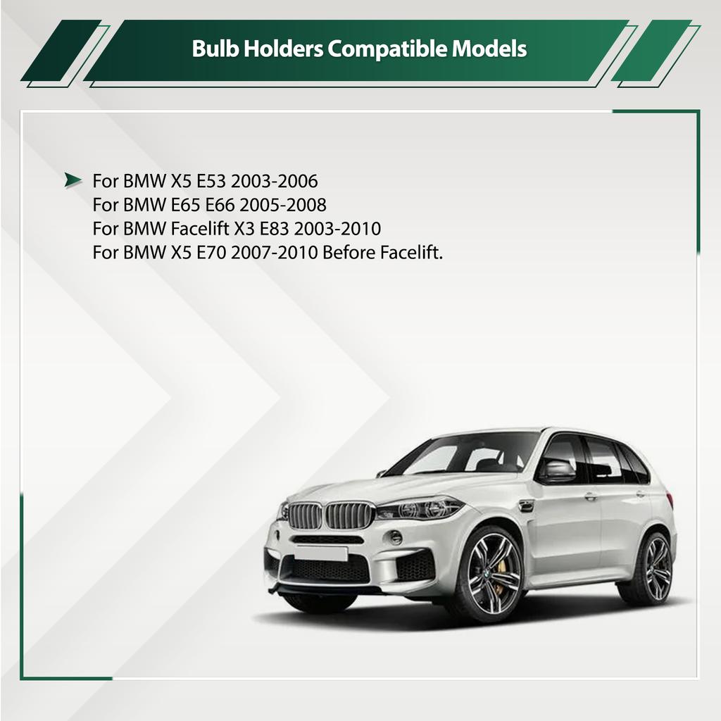 2 stücke Auto Stop Brems Rücklicht Lampe Basis Birne Halter Buchse Auto Zubehör 63216943036 Passt Für BMW X5 E53 E70 e65 E66 X3 E83