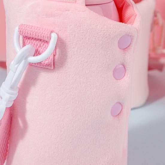 Water Cup Cover with Adjustable Shoulder Strap Water Bottle Rabbit Carrier Bag for Outdoor