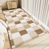 Modern Style Rugs For Bedroom Thicken Plush Living Room Decoration Plaid Carpet Fluffy Sofy Bedside Floor Mat Study Washable Rug