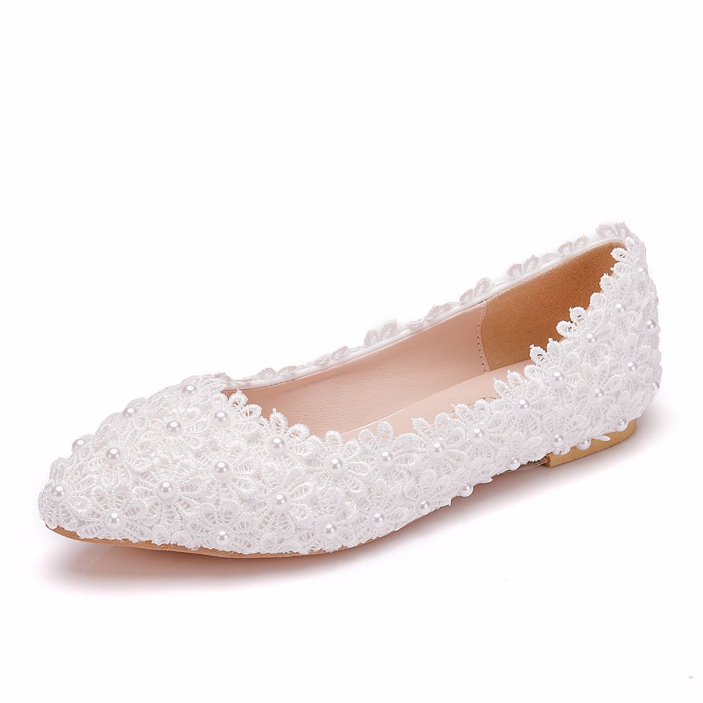 Lace Bride Shoes Handmade Wedding Shoes Colorful Shoes Colorful Wedding Shoes Bridesmaid Shoes Show Flat Heels Single Shoes
