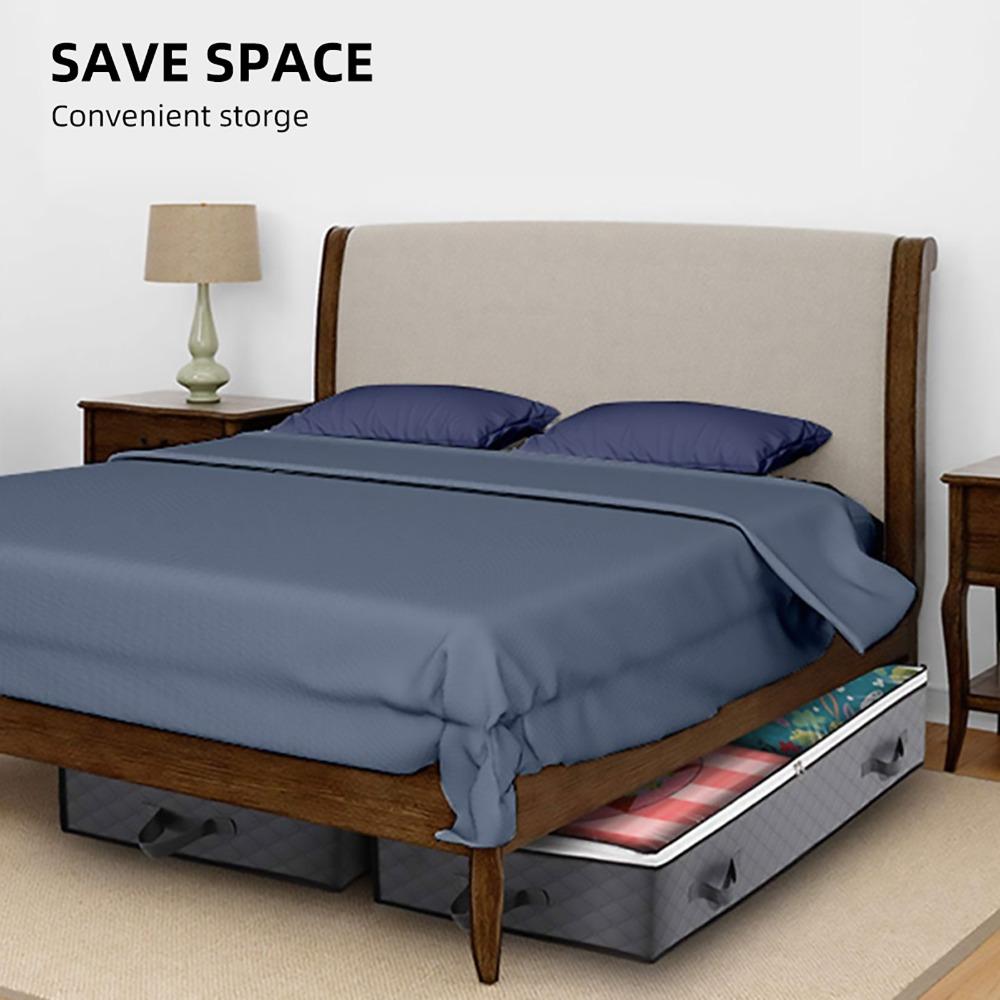 3 Layers Underbed Storage Bag Foldable Storage Bins Storage Containers  For Comforter