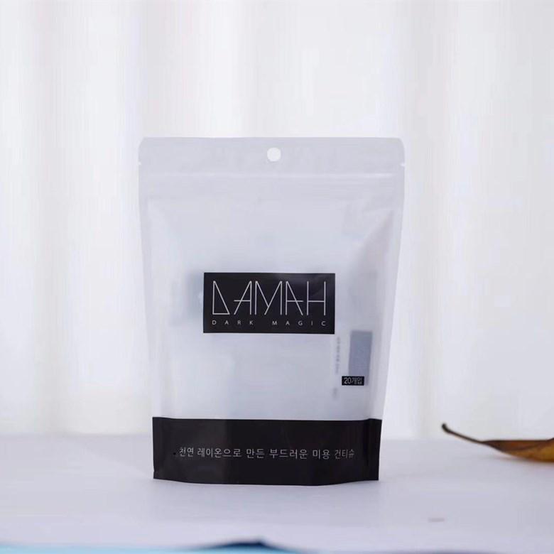 Dual-Use DAMAh Black Magic Soft Face Towel - Thick, Disposable, Wet & Dry Cleansing Non-Woven Towel