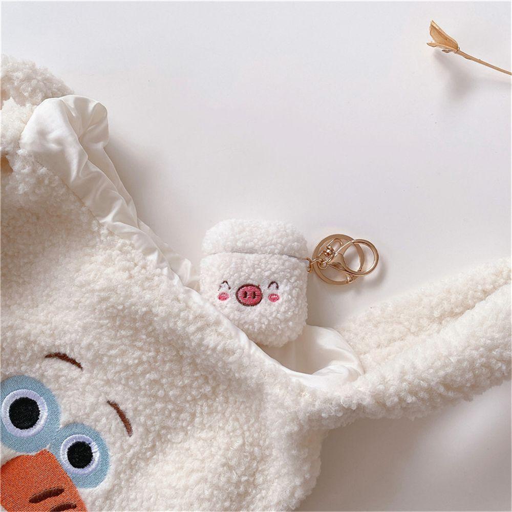 Fashion Silicone Cute Earphone Cover Headphones Fur Case Headphone Box Fluffy Bear Earphone Case