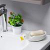 Duck Soap Holder Ornament Cute Ceramic, Easy Cleaning, Dish Container Self Draining for
