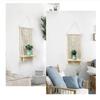 Wall Hanging Shelves Plant Shelf Rope Wooden Hanging Storage Floating Shelves Macrame Wall Hanging Shelf For Bedroom Bathroom Living Room