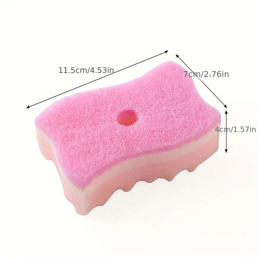 4/8Pcs Dishwashing Sponge Wood Pulp Cotton Color Magic Cleaning Sponge Remove Rust Pot Brushes Kitchen Washing Tool