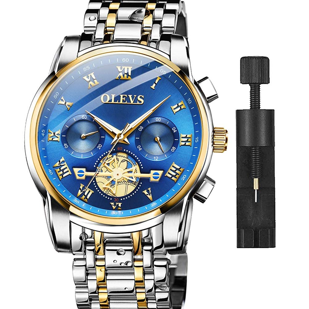 

OLEVS Men s Wristwatch, Business Brand, Metal Band, Stainless Steel Band, Analog Display, Stylish Casual Watch for Men