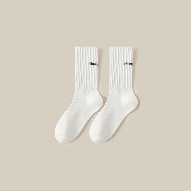 Trendy Men's Mid-Calf INS Letter Socks - Spring/Summer, Casual & Odor-Resistant Sports Style