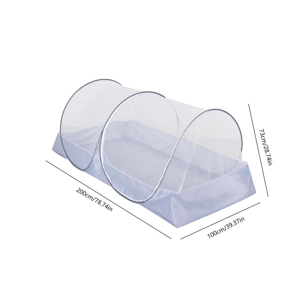 Складная москитная сетка для поездок Сетчатая палатка на молнии для улицы Палатка от мух Палатка для кемпинга Москитная сетка Палатка с дном для односпальной кровати