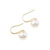 Silver needle pearl exquisite earrings temperament classic versatile ear hook simple pearl silver needle earrings