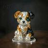 Modern Retro Interior Styling Geometric Faux Crystal Animal Sculpture, Sparkling Acrylic Cat/Owl/Eagle/Dog Statue, Exquisite Sculpture Gifts