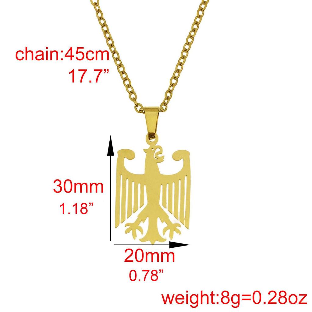 Stainless Steel German Eagle Necklace for Women - Simple and Stylish
