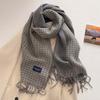 Autumn and winter new versatile scarf women's thickened woven thick beard fringed warm scarf imitation cashmere shawl