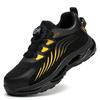Rotating Button Work Safety Shoes Men Women Steel Toe Shoes Protective Safety Boots Puncture-Proof Indestructible Work Sneakers