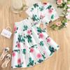 Set Mädchenkleidung Sommer Kurzarm Blumenhemd Rock Kinder Strandset Weißes Mädchen Outfit