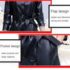 Genuine Leather Jacket Women Mid-length Slim Sheepskin Windbreaker Ladies' Coats with Belt Autumn and Winter  Korean Version