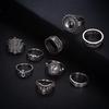 9Pcs/Set Retro Women Rhinestone Knuckle Finger Ring Jewelry Accesories Gifts