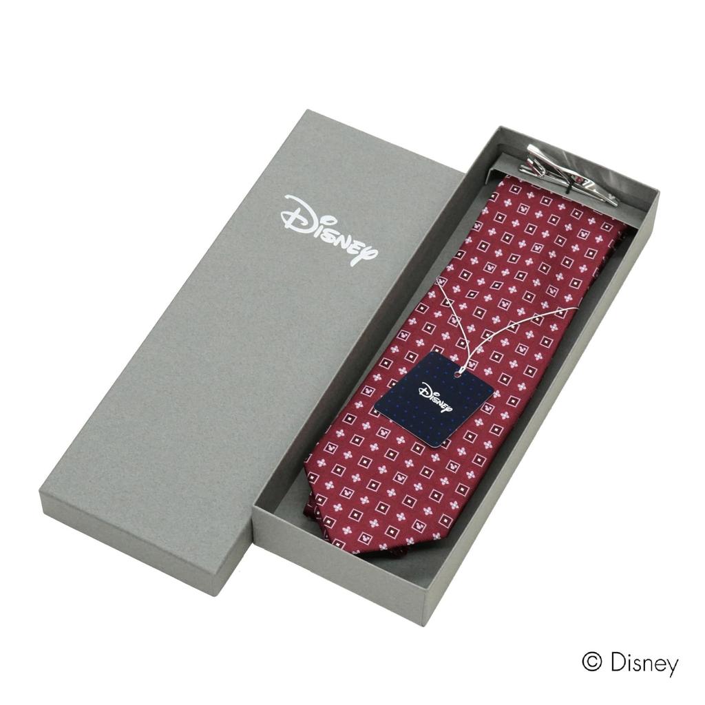 [Disney] Mickey Maus Krawatte & Krawattennadel Set DN902513-2 Rote Krawatte Krawattennadel Geschenk