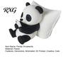 Small Animal Figurines 3D Printed Panda Ornaments, Cute & Pillow Desktop Figurine, Stress Relief Sculpture Room Decor for Home Office Decoration,
