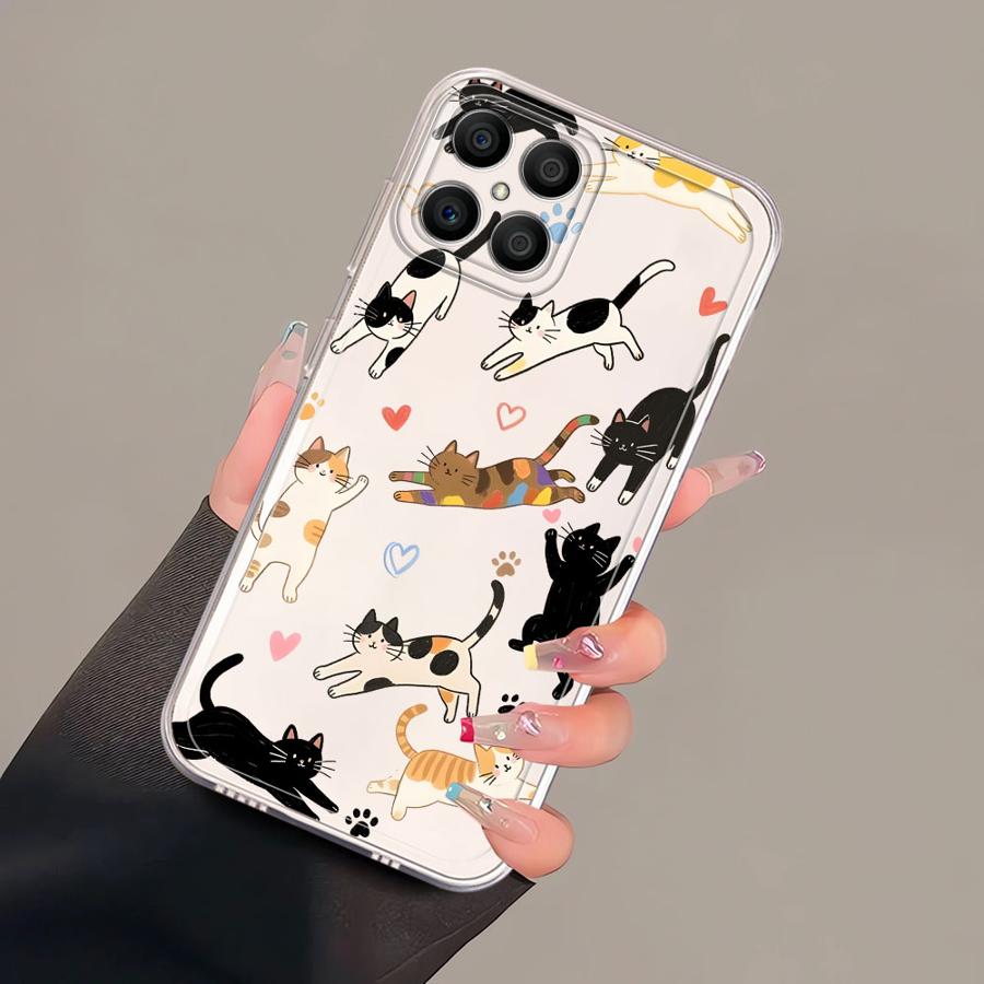 Cartoon Dog Cat Soft Phone Cover Case for Honor X8a 90 Lite X8b X7b X9b X8 X9a