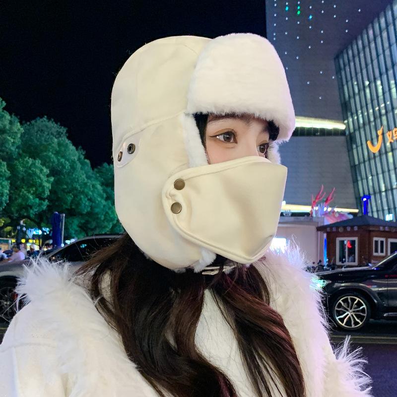 

Ski caps Children s winter velvet thickened thermal caps Outdoor cycling ear caps Windproof and cold-proof Northeast China One size