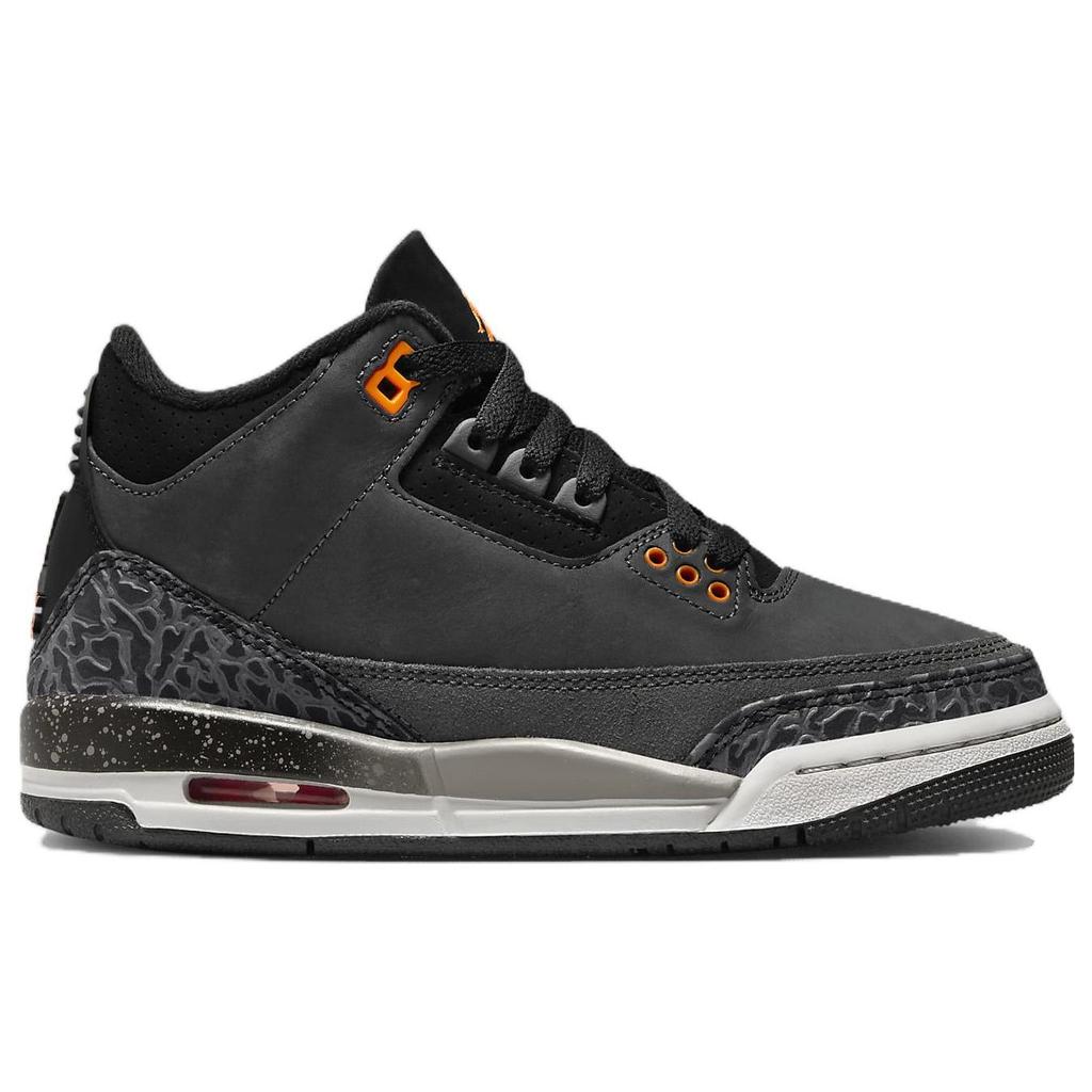 Air Jordan 3 Retro GS Fear 2023 Kids Sneakers Grey Night-Stadium Total-Orange DM0967-080